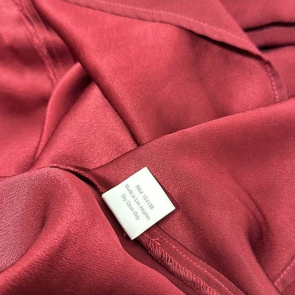 Staud Lido Dress Maxi Long Sleeve Cutout Bow Evening Gown Dark Red New Size 8 - Picture 12 of 13